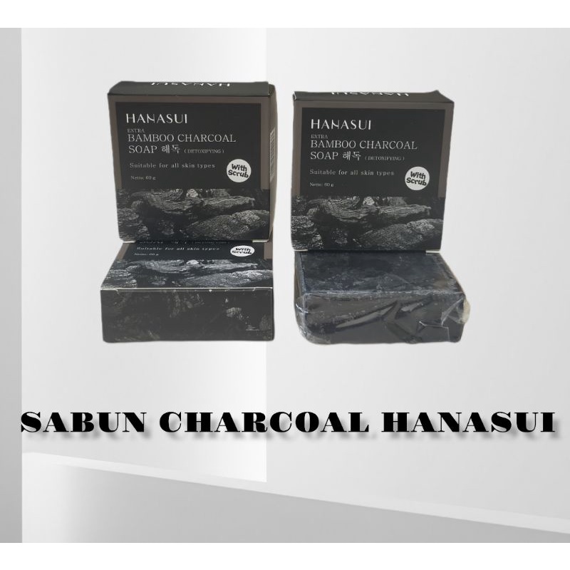 ✨SHASYA✨SHanasui sabun Bamboo / Sabun Hanasui Bamboo / Bamboo Charcoal Soap / Sabun Arang Hanasui WITH SCRUB FACIAL WASH  FOR ALL SKIN TYPE