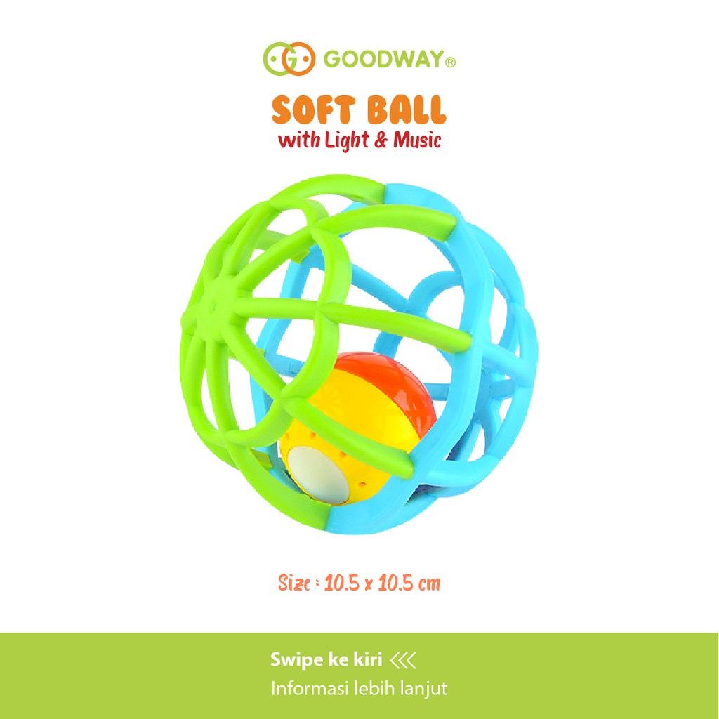 Goodway Soft Ball With Light &amp; Music - Teether Rattle Bayi