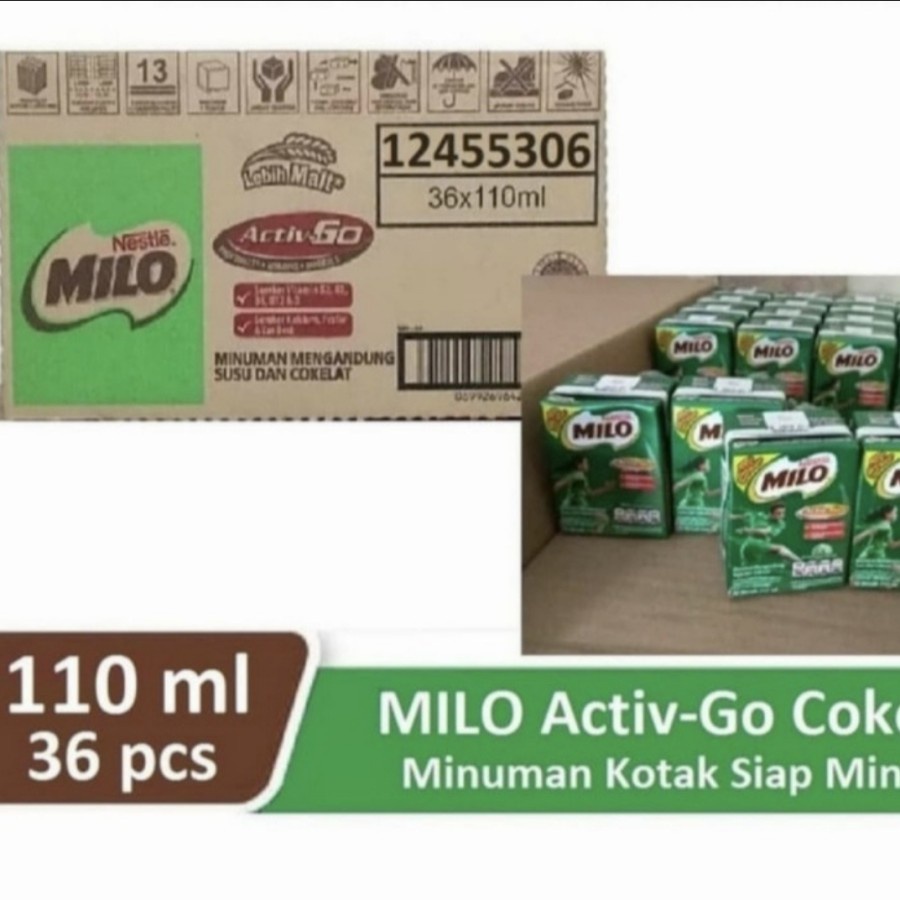 

Milo Susu UHT Coklat Activ Go 110 Ml 1 Dus 36 Pcs