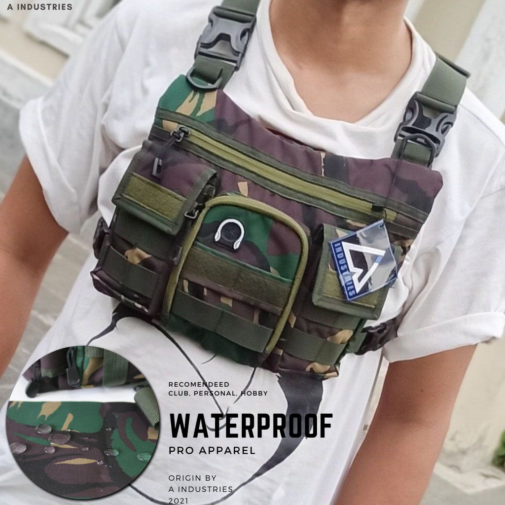 TAS DADA ROMPI ORIGINAL Tas Rompi Dada Army Berburu Camo Tactical Chest Bag Multifungsi Depan Dada A