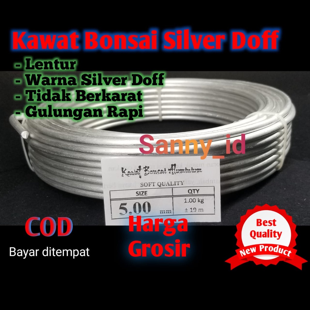 Kawat Bonsai 5mm Aluminium roll 1kg