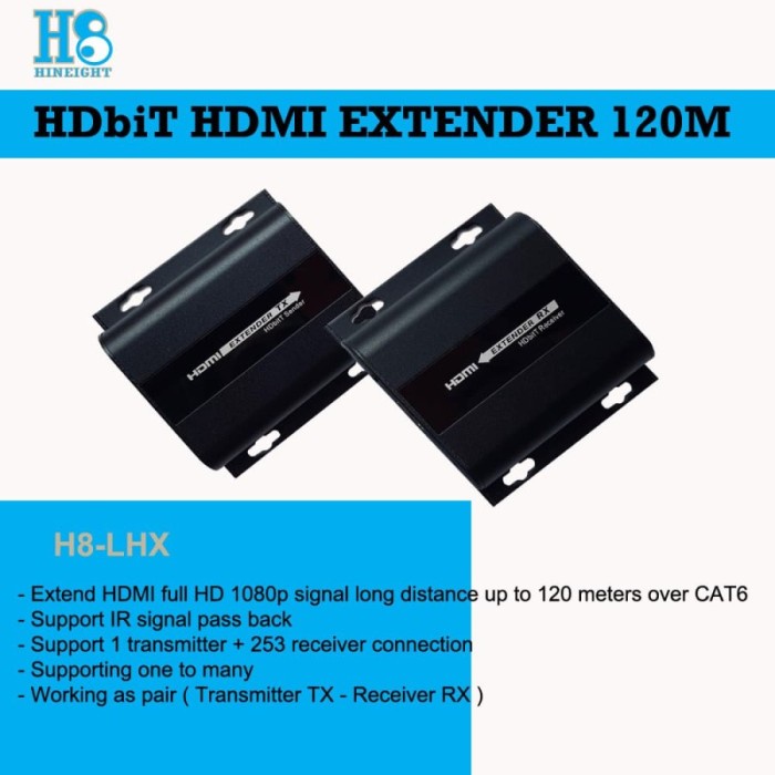 HDbitT HDMI Extender Over IP 120M (HINEIGHT(H8))