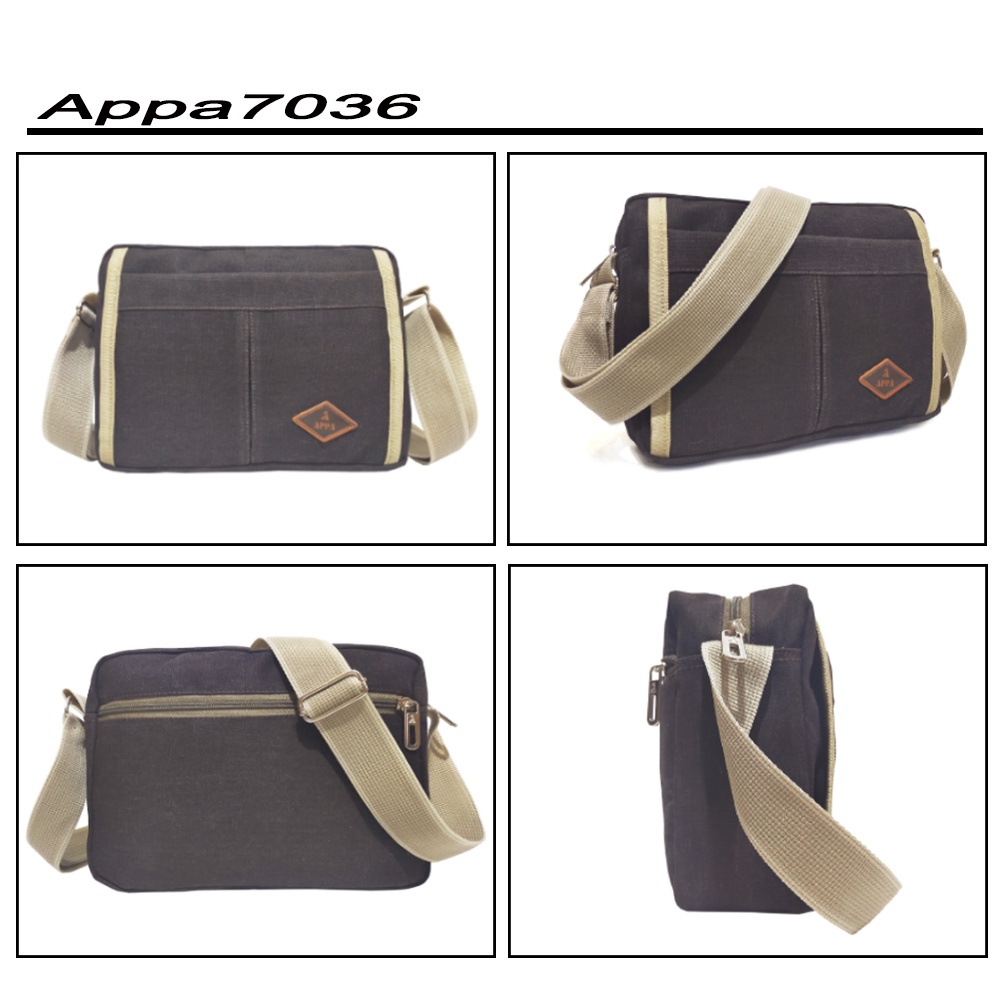 Tas Slempang Canvas pria wanita sling bag gaul Vintage Classic  Shoulder Bag APPA7036
