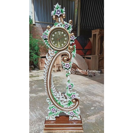 Jam hias kayu jati ,Jam hias ukir kayu jati