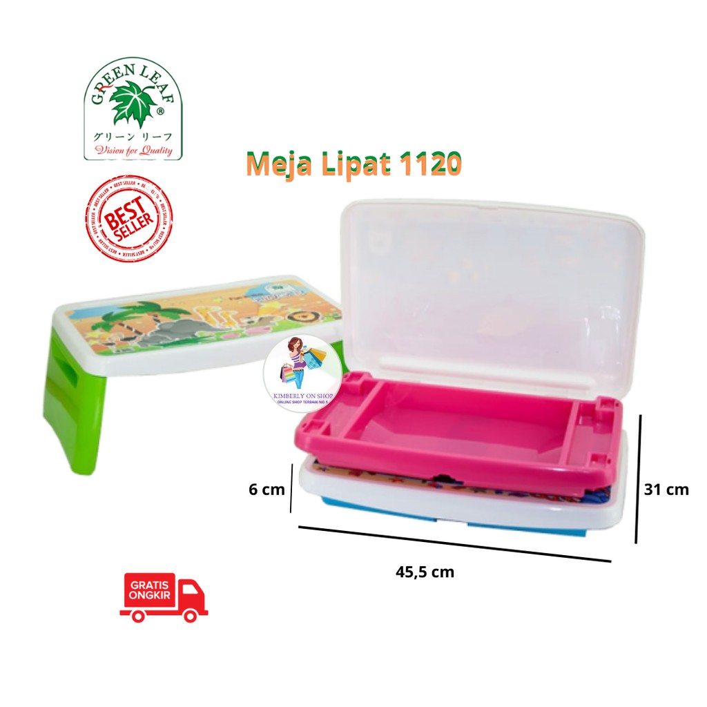 Meja Lipat Belajar Anak Omega Portable Desk 1120 Green Leaf