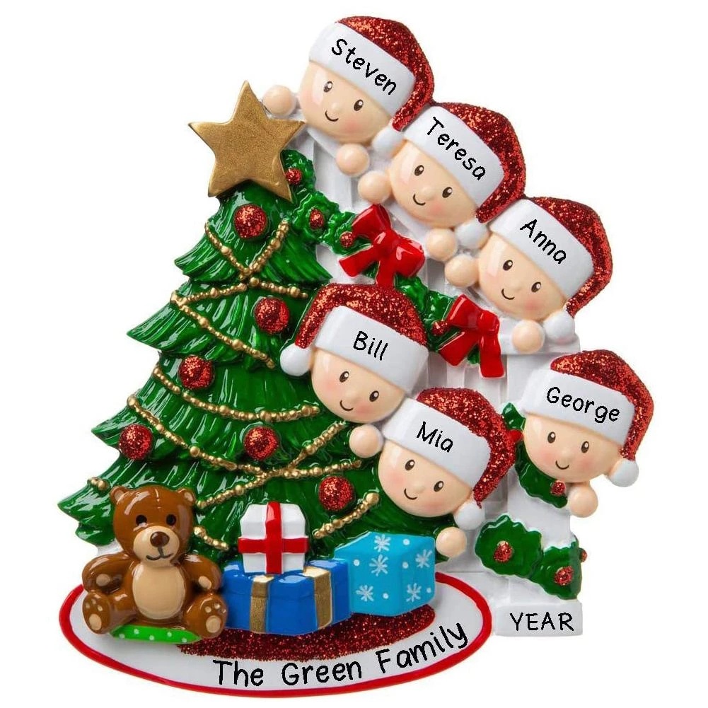 Personalized family Christmas tree pendant decorations/Cute Christmas Tree Decorative Pendant Accessories