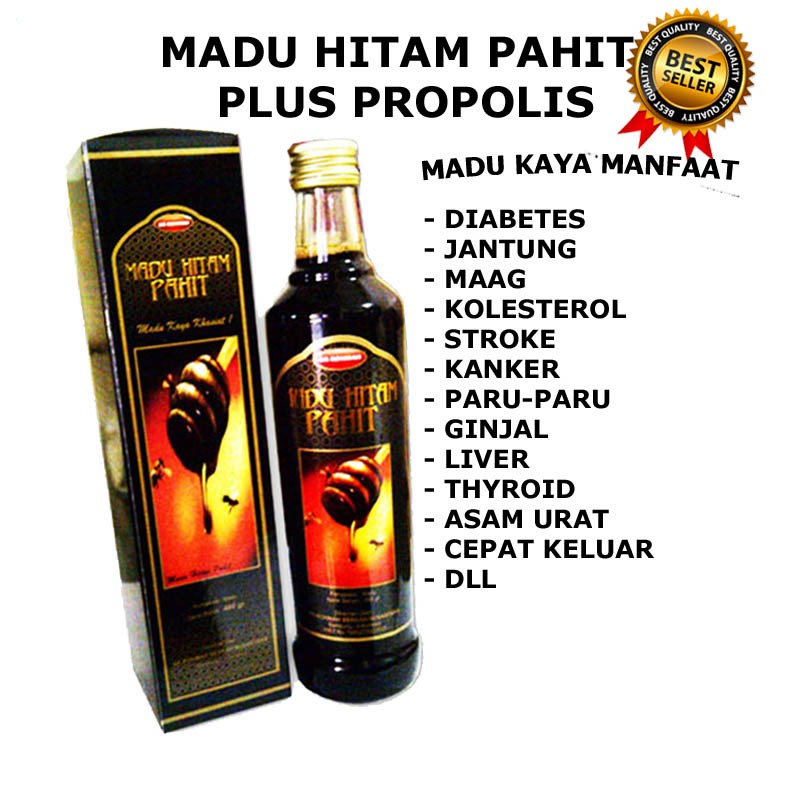 

Madu Hitam Pahit Plus Propolis,