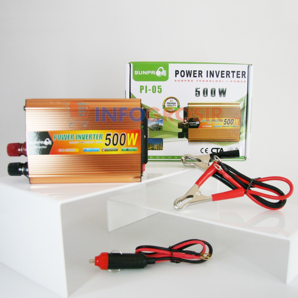 Power Inverter 500 Watt Sunpro PI-05 Mengubah Arus Dc Menjadi Ac