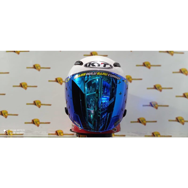 HELM KYT GALAXY FLAT R SOLID WHITE/PAKET GANTENG 100% ORIGINAL SNI-DOT-4