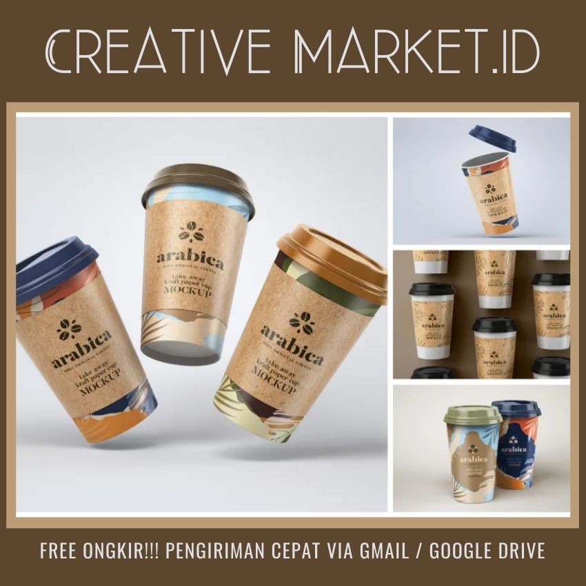 Profesional Take Away Paper Coffee Cup Mockup Set - Creative Marketid