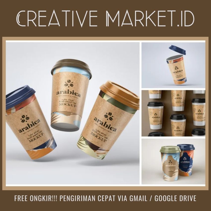 Kraft Paper Cups Mockup Design