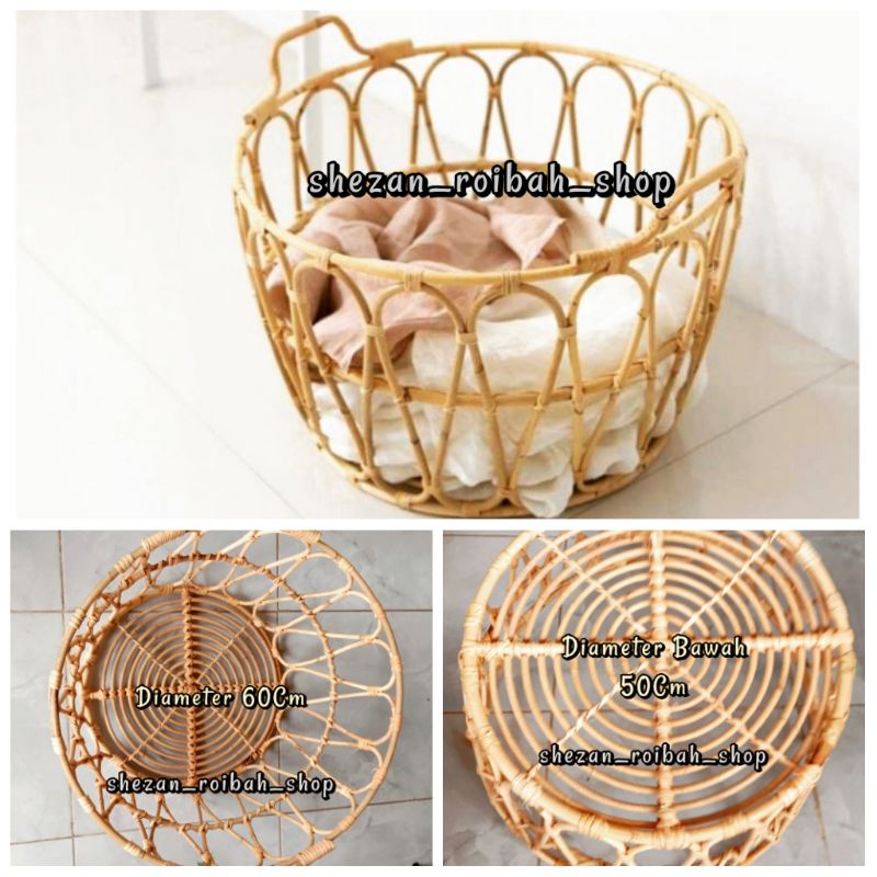 KERANJANG LOUNDRY RATTAN 60CM