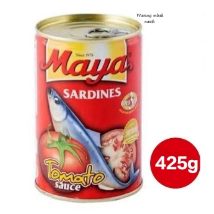 

Sarden maya tomat besar harga1kaleng isi 425gram
