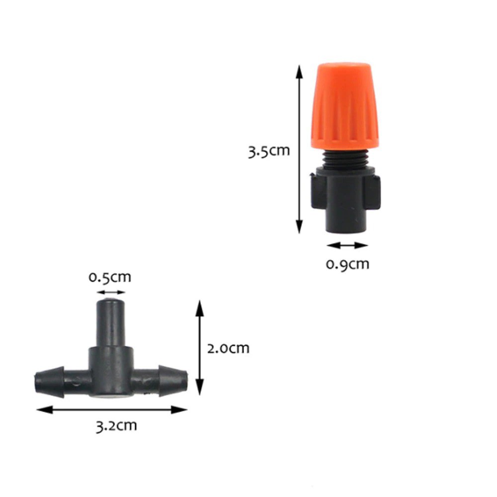 SPRAYER NOZZLE KABUT TEE 7mm Untuk Siram Kandang Taman Bunga Hasil Kabut Bisa Disesuaikan FEFARM