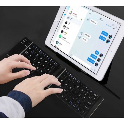 SOHA KYB-006 Wireless Bluetooth Keyboard Portable Lipat Folding Magnetic Support IOS Win Android