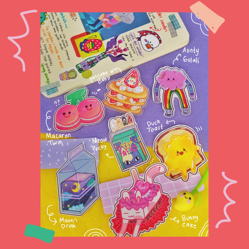 

Sparkledmelo Stickersheet: Dessert kawaii (Stiker Jurnal, Stiker Laptop,dll)