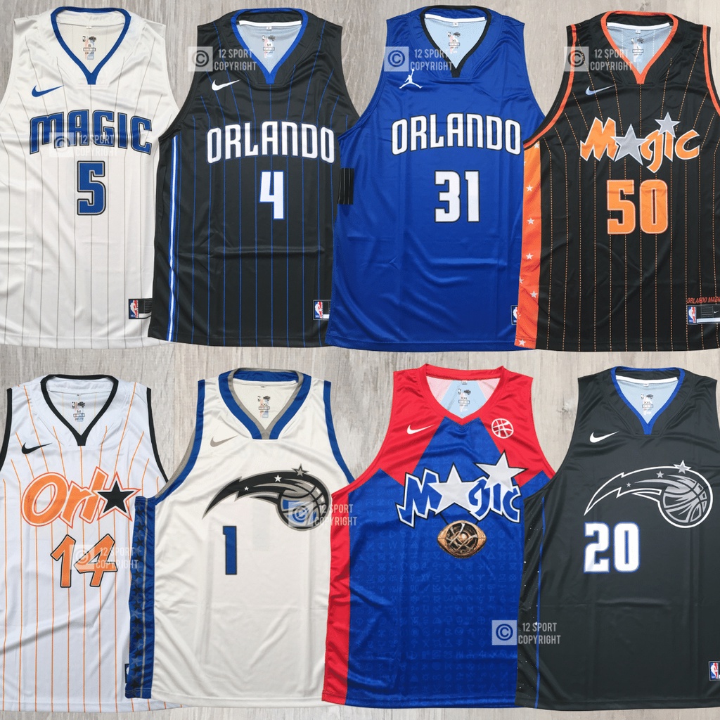 12 sport   bisa custom jersey basket nba orlando magic import replica printing kaos basket tanpa len