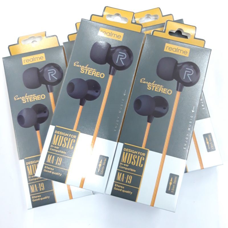 Headset Realme MA19 MA-19 Earphone Realme Stereo