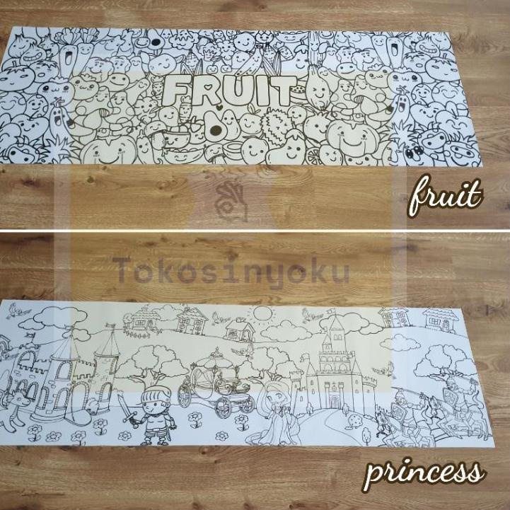 

[PROMO SYE46] Erasable giant coloring sheet / kertas mewarnai jumbo raksasa bisa dihapus Stock Banyak