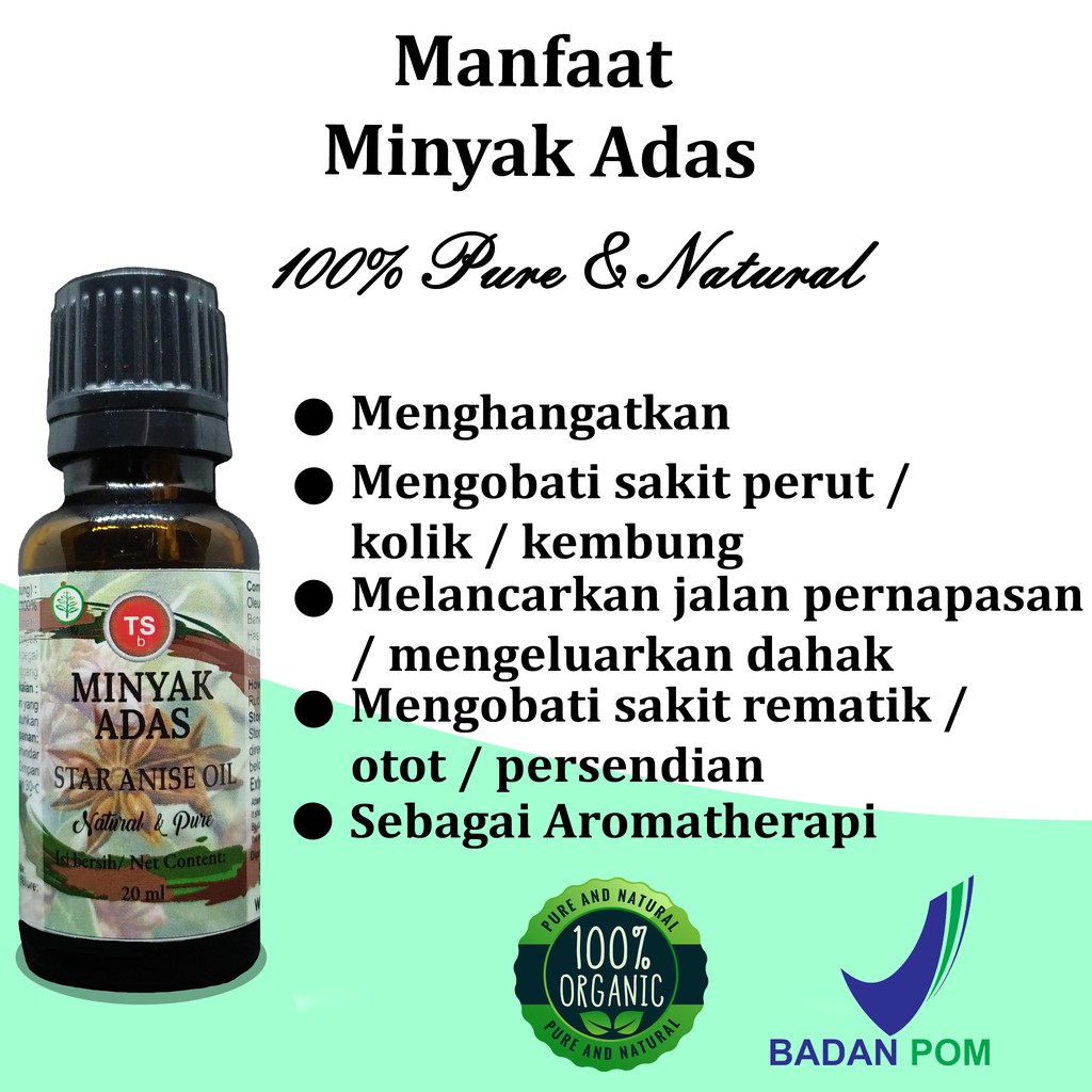 Minyak Adas/ Bunga Lawang/ Star Anise Oil 20ml Terdaftar BPOM | Shopee ...