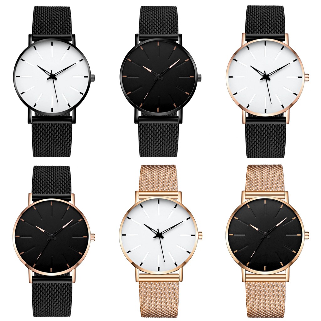 Jam Tangan Pria Analog Quartz Casual Dengan Strap Rantai Pasir Fashion Pria Import