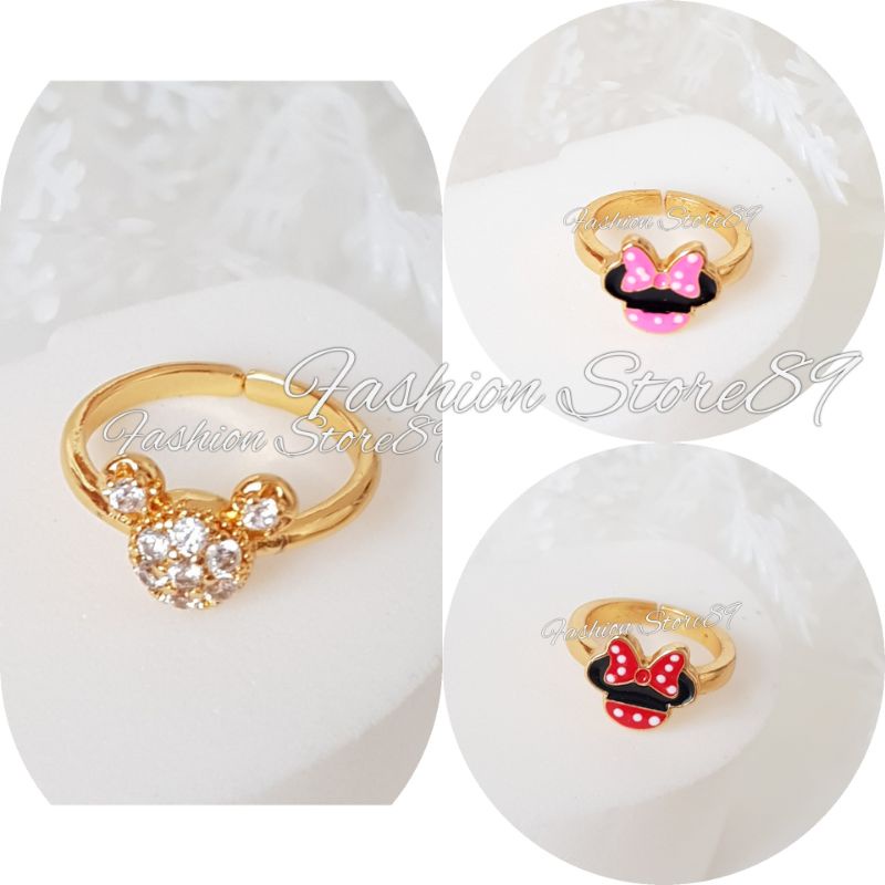 Ready Cincin Anak murah Karakter Impor Perhiasan lapis emas Flexibel