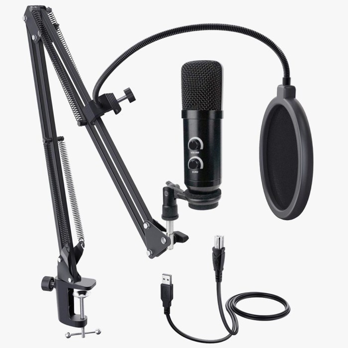 NYK MCN-05 Microphone Condenser KLIO USB FULLSET ARM STAND