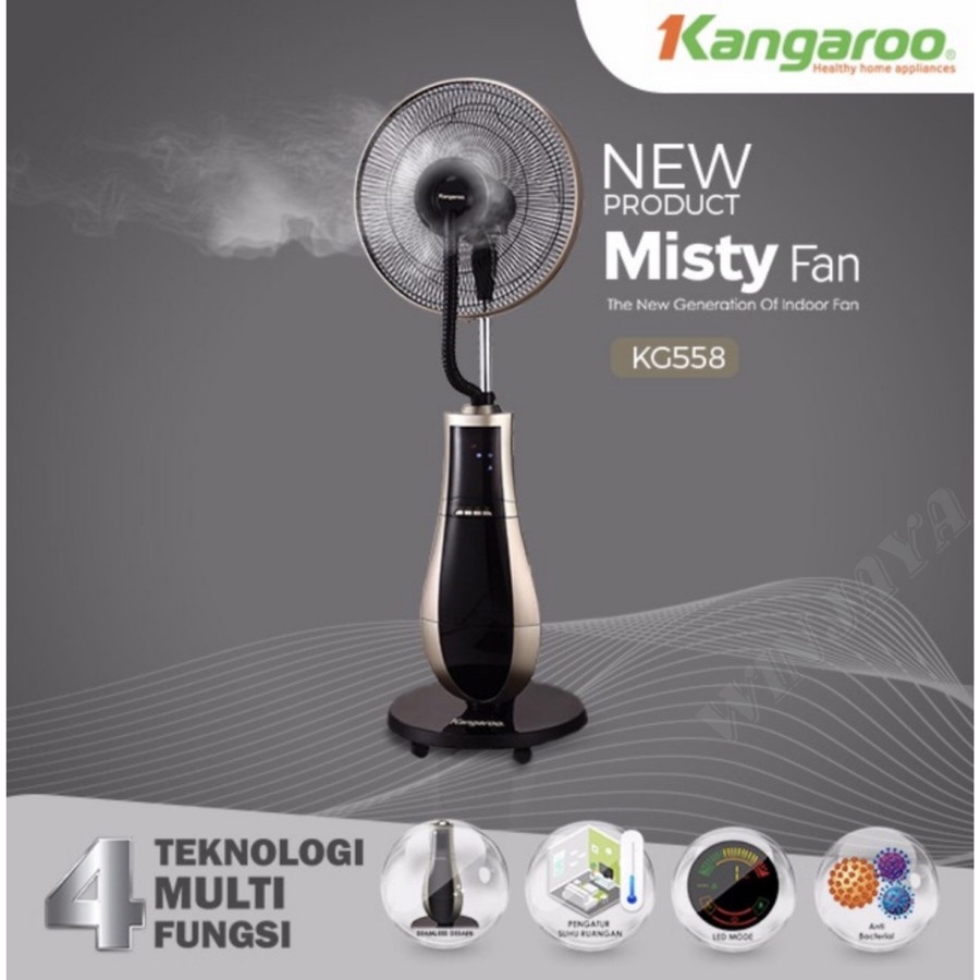 KIPAS ANGIN EMBUN MISTY FAN KANGAROO KG-550 16 INCH