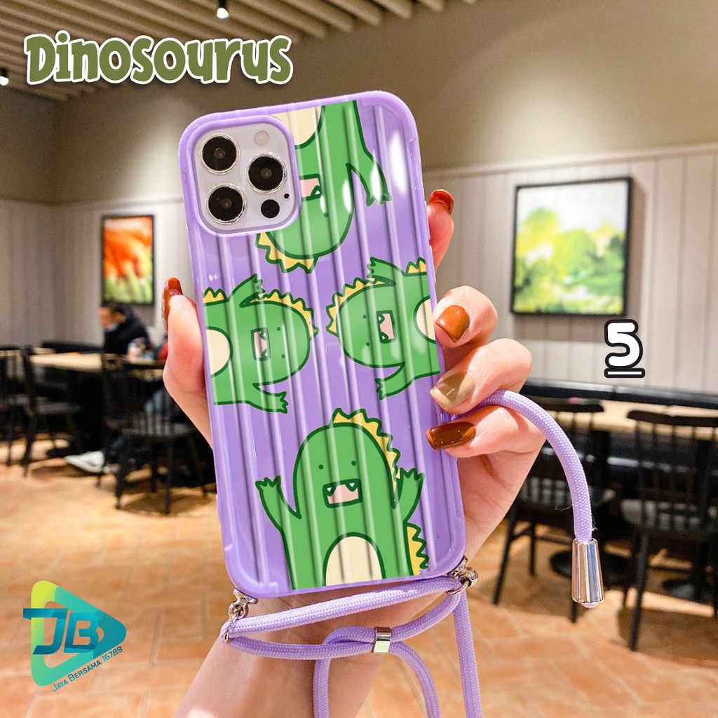 SOFTCASE KOPER SLINGCASE LANYARD DINOSAURUS VIVO Y11 Y12 Y15 Y17 Y19 Y53 Y55 Y65 Y66 Y67 Y69 JB3768