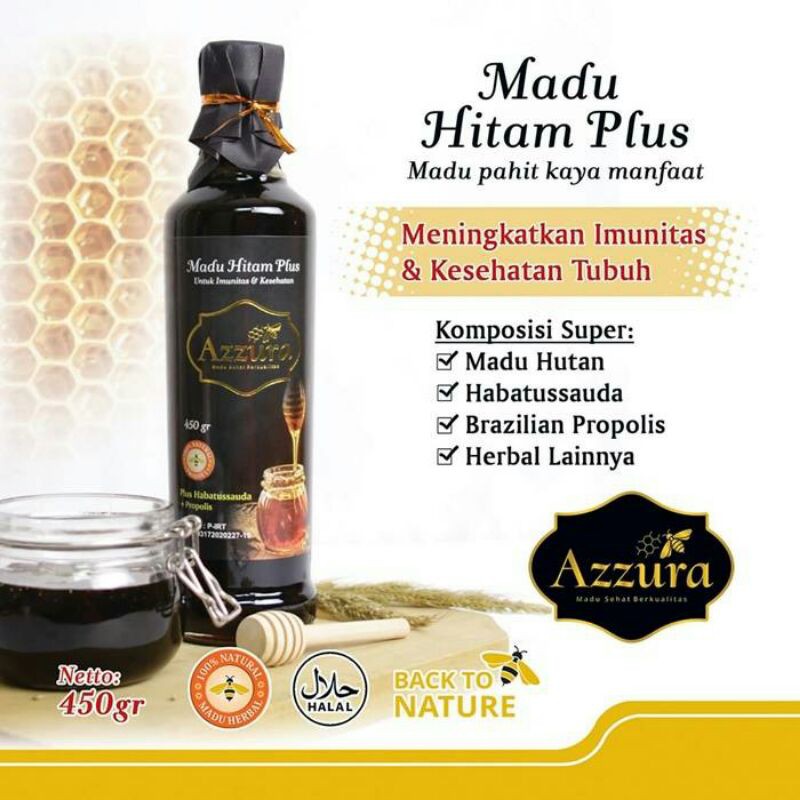 

Madu Azzura - Madu Hitam Plus 450 Gr - 500 Gr