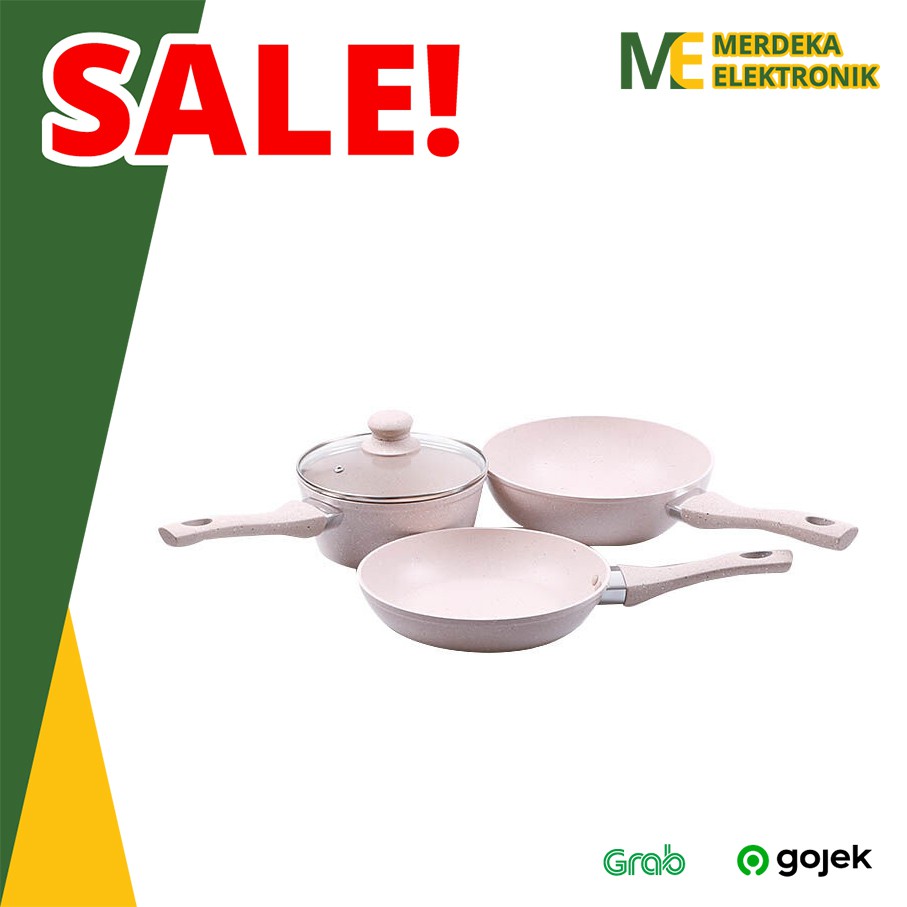 3 PANCI SET SUPER PAN BOLDe PANCI GRANITE CERAMIC GRANIT KERAMIK