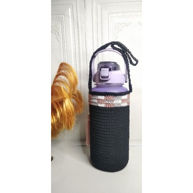 cover botol minum 2 liter rajut / sarung botol minum rajut 2 liter + tassel / tas jinjing botol minu