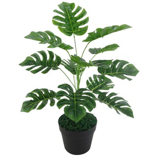 WX 12Pcs Dedaunan Monstera Model Imitasi Warna  Hijau  