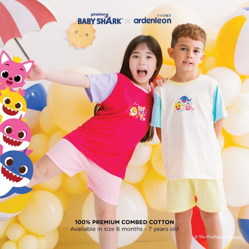 Ardenleon - Pingfong Baby Shark Short Playset - setelan anak