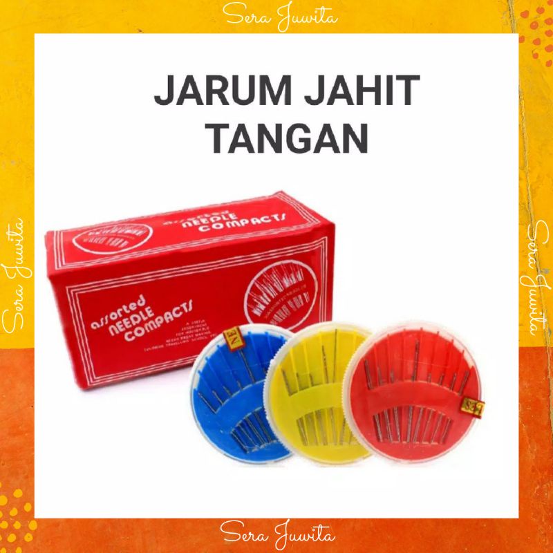 Jarum Jahit Tangan Bentuk Piring Per Set Isi 18 Pcs Murah Shopee Indonesia