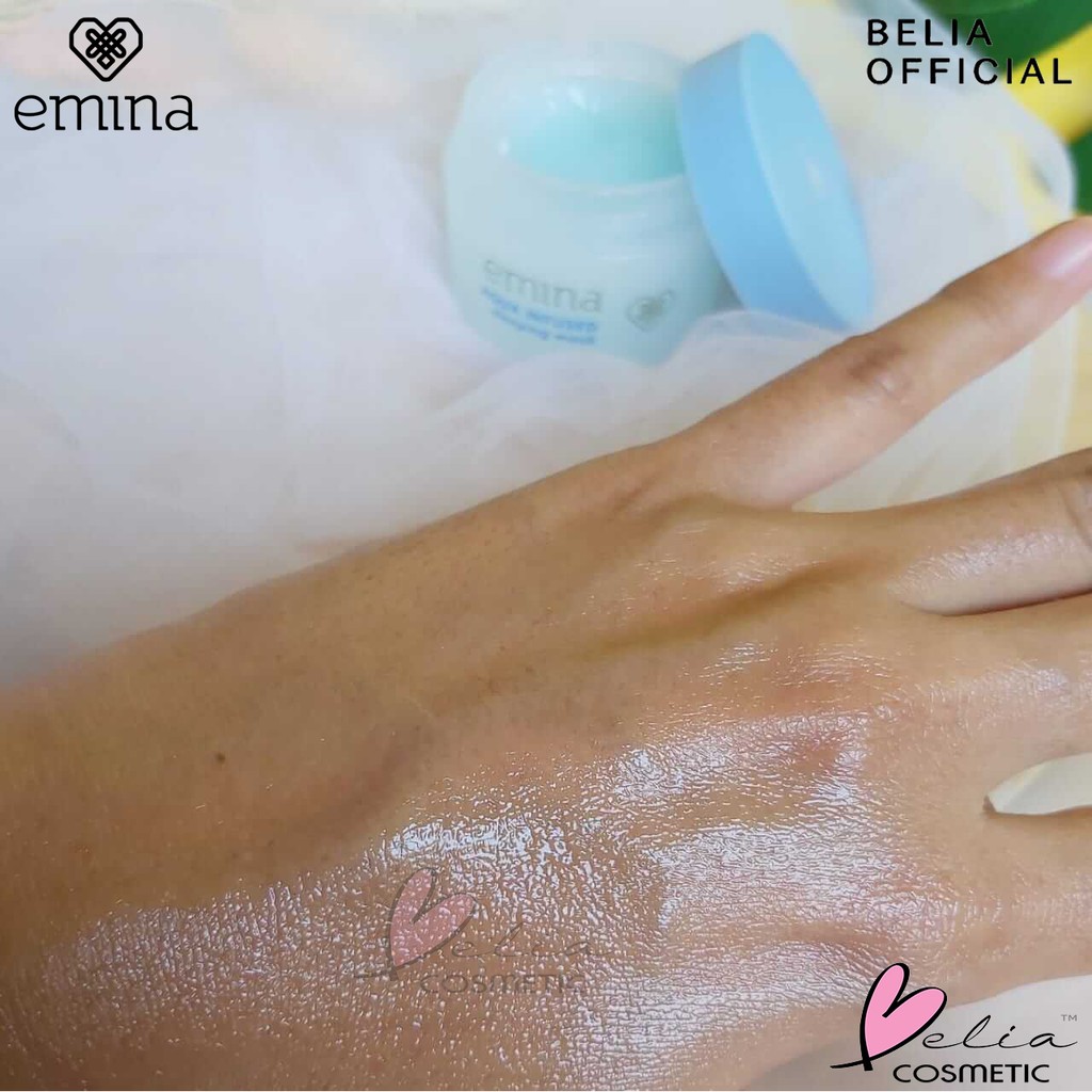 ❤ BELIA ❤ EMINA Aqua Infused Sleeping Mask with Vit E 30g | masker wajah emina