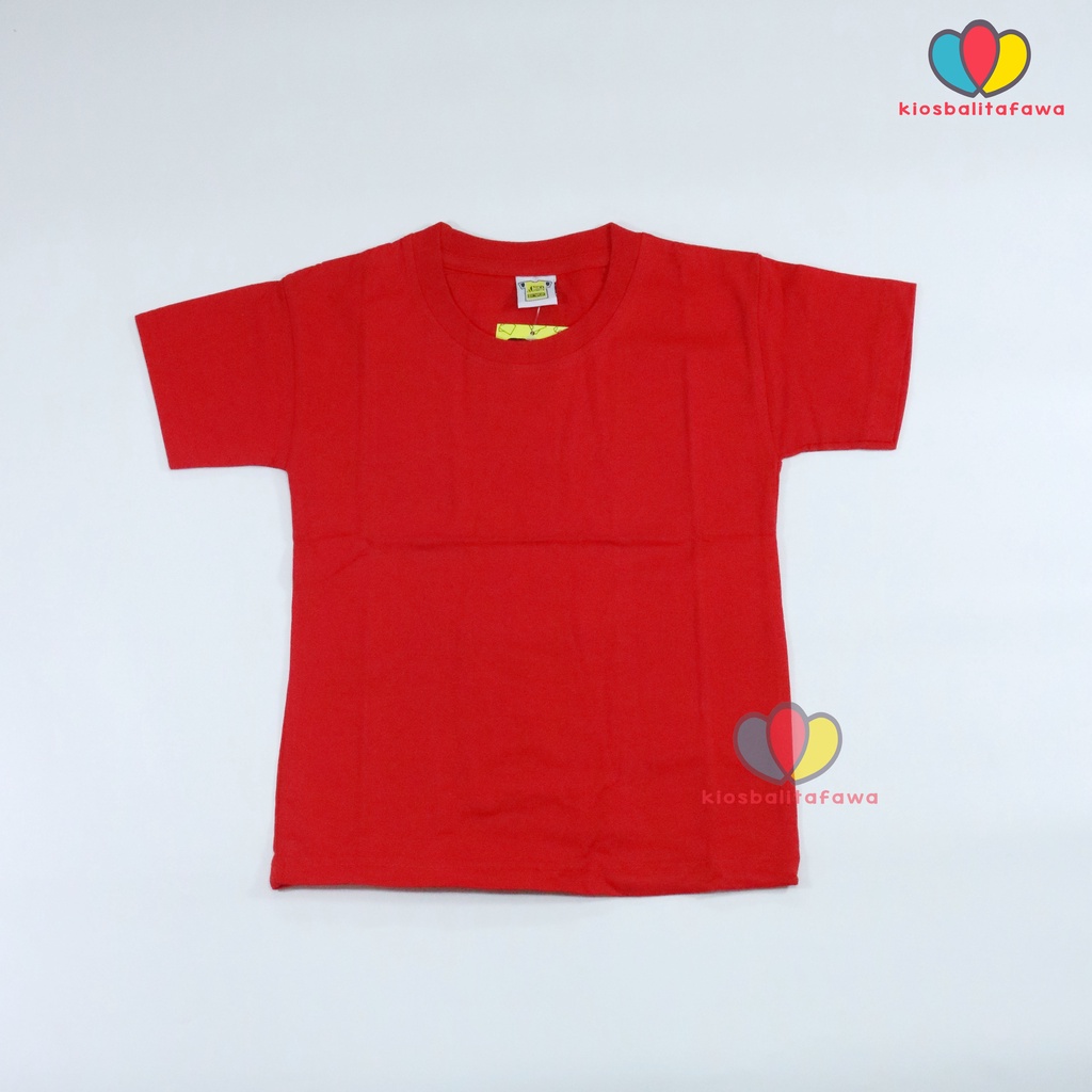 Kaos Oblong uk 2-10 tahun / Atasan Anak Laki Perempuan Lengan Pendek Baju Polos Cewek Cowok