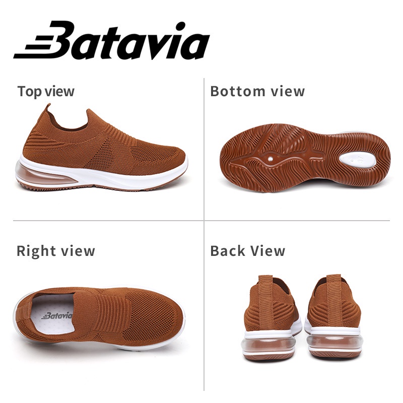 (COD)Batavia Sepatu olahraga premium perempuan terbaru rajut adem antislip antiaus sepatu lari anak perempuan  A115 N6 N33