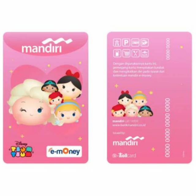 Mandiri eMoney Disney TSUM - TSUM ORI /Like eTOLL Tapcash Flazz or Brizzi