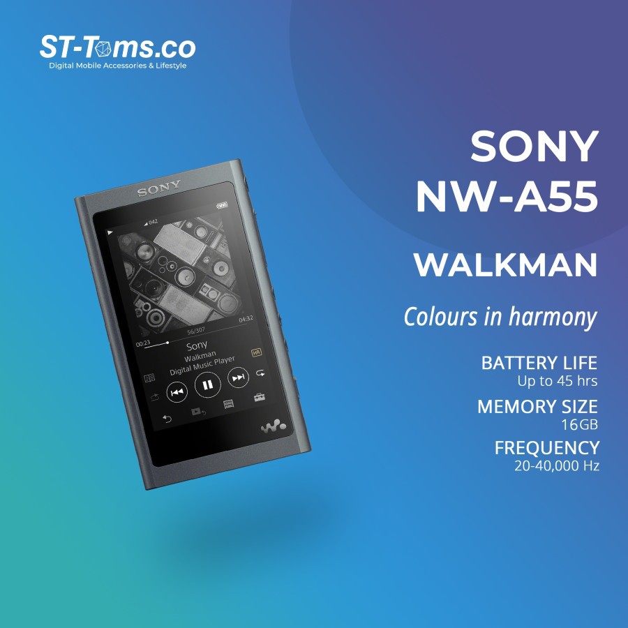 Jual Sony Original NW-A55 / NW A55 NWA55 Grayish Black 16GB Walkman Hi ...