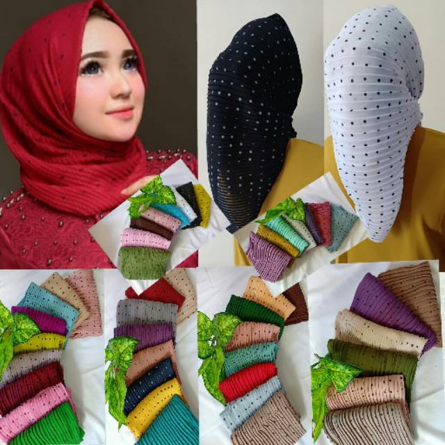 Segi empat plisket polkadot