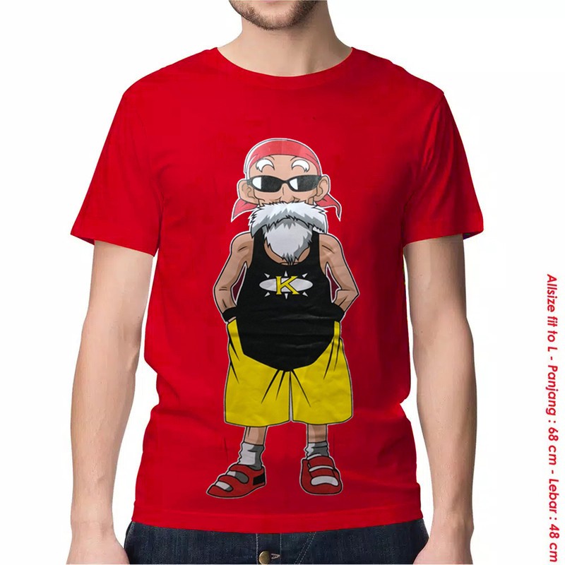 Pakaian Pria Kaos Anime Baju Distro KAKEK DRAGON BALL RED Pakaian Pria Kaos Anime Baju Distro KAKEK DRAGON BALL RED