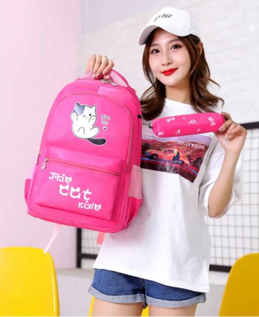 Back Pack Double Decker_Tas Ransel Anak_Lol_Unicorn_Superhero_Paw Patrol_Shopkins Fashion Cewek