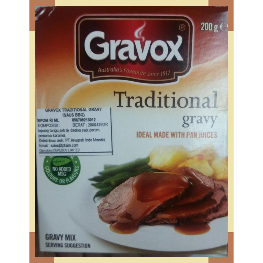 

Gravox | traditional gravy | 200 gram | product of australia