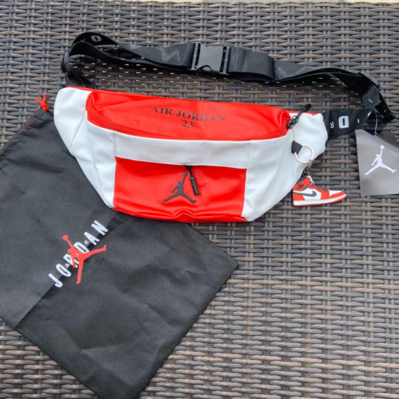 Waistbag Jordan Leather White Red Original