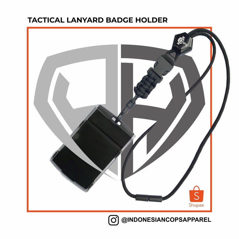 

Tactical Lanyard Badge Holder- Kalung Id Card