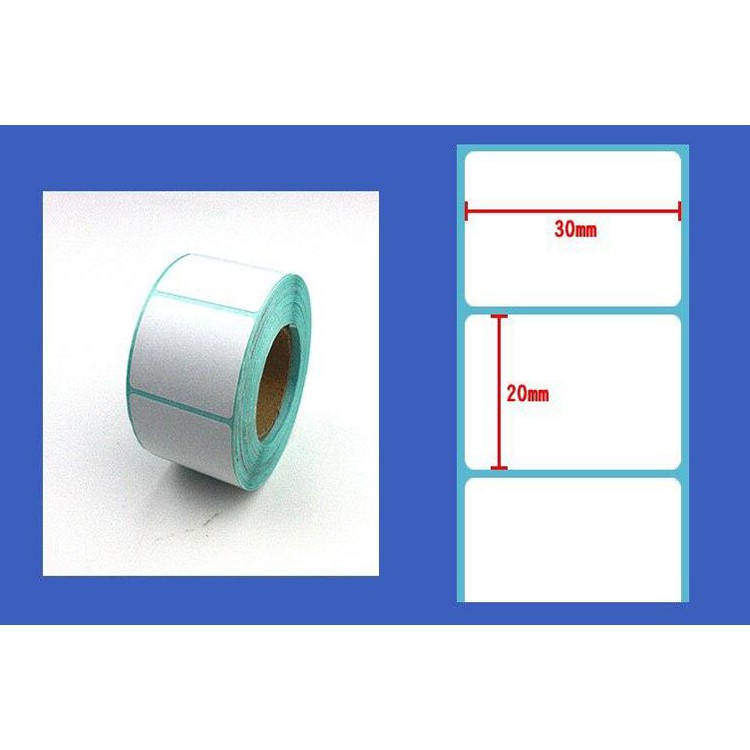 stiker barcode 30x20mm isi 1100pcs Direct Thermal kertas barcode | label barcode