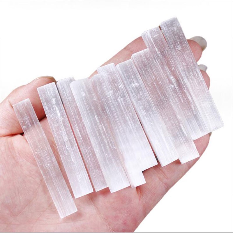 10pcs Tongkat Kristal Mineral Selenite Kasar Natural