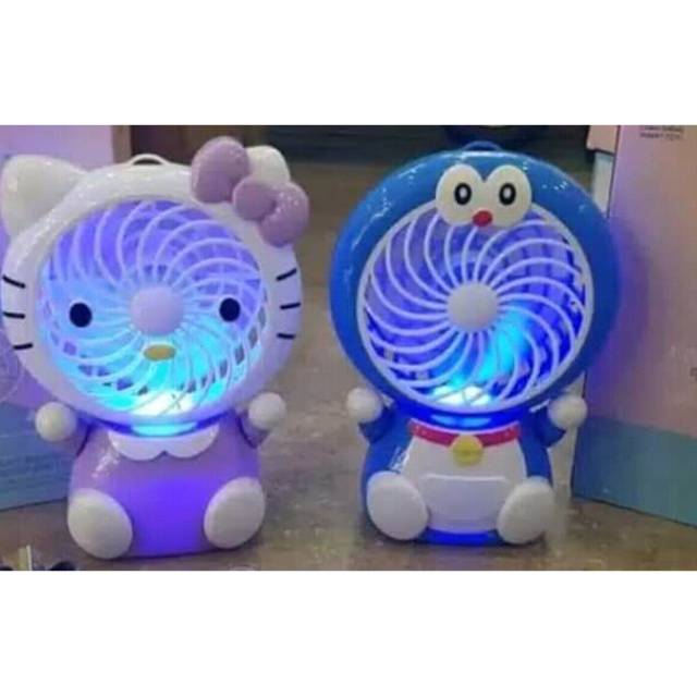 Kipas angin duduk mini karakter doraemon hellokitty
