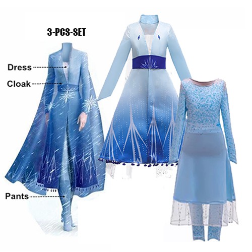 [Brandedbaby] 3T-11T KOSTUM FROZEN ELSA TERBARU / GAUN ELSA DRESS FROZEN SET